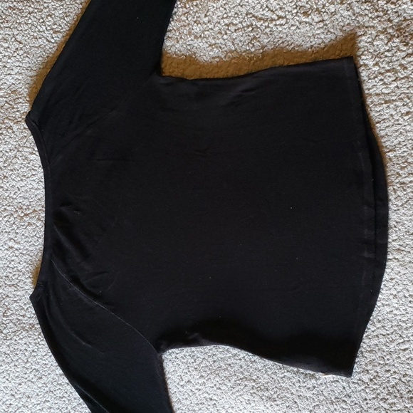 Aeropostale Sequin Sparkle Original Cotton Blend Long Sleeve Waffle Knit Tee - Picture 7 of 8